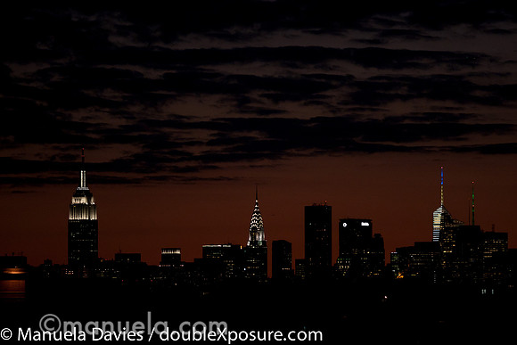Ambiance Manhattan Skyline at sunset