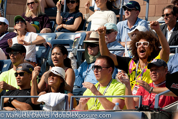 Player box of Victoria Azarenka including singer Redfoo