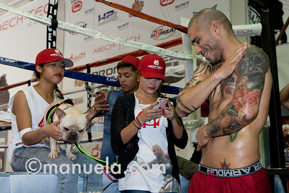 Miguel Cotto and wife Melissa at the Don Miguel Boxing Gym in Orlando