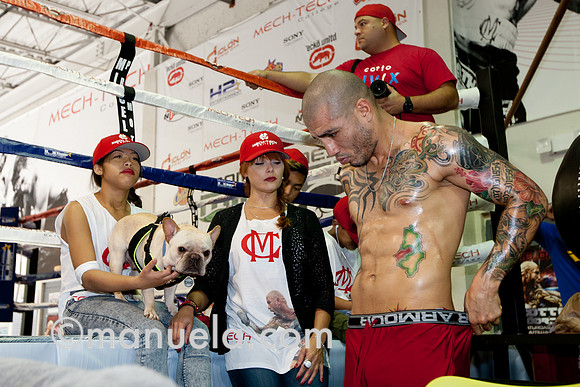 Miguel Cotto and wife Melissa at the Don Miguel Boxing Gym in Orlando