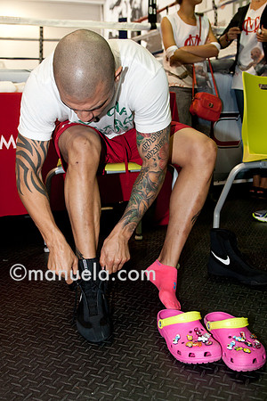 Miguel Cotto at the Don Miguel Boxing Gym in Orlando