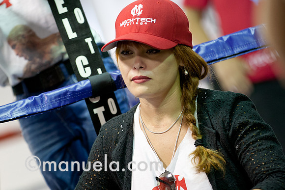 Miguel Cotto's wife Melissa at the Don Miguel Boxing Gym in Orlando