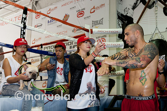 Miguel Cotto and wife Melissa at the Don Miguel Boxing Gym in Orlando