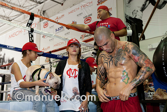 Miguel Cotto and wife Melissa at the Don Miguel Boxing Gym in Orlando