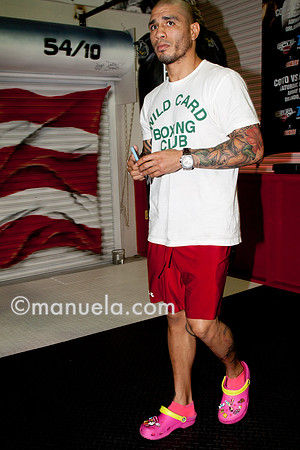 Miguel Cotto arrives at the Don Miguel Boxing Gym in Orlando