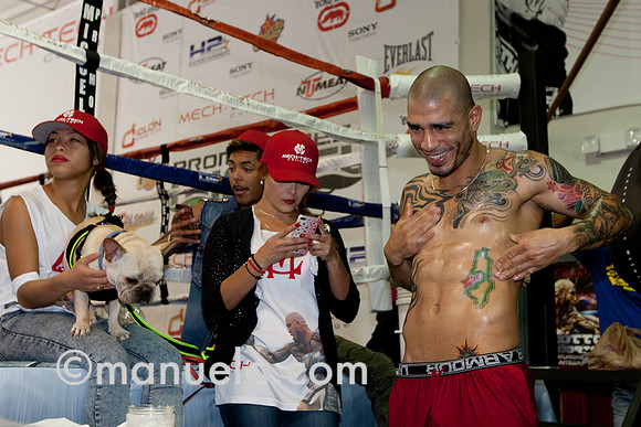Miguel Cotto and wife Melissa at the Don Miguel Boxing Gym in Orlando