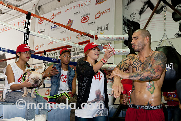Miguel Cotto and wife Melissa at the Don Miguel Boxing Gym in Orlando