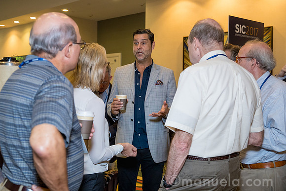 Raoul Pal with attendees