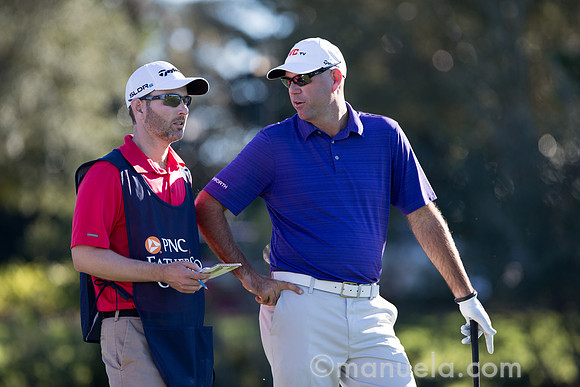 Stewart Cink with caddie