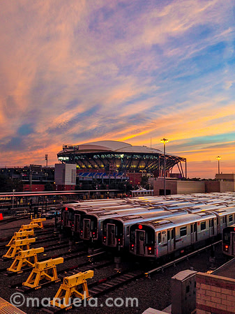 Sunset Subway Trains Stadium