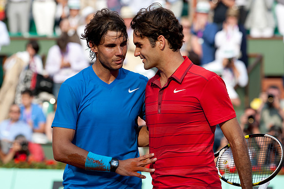 Rafael Nadal and Roger Federer (ESP SUI)