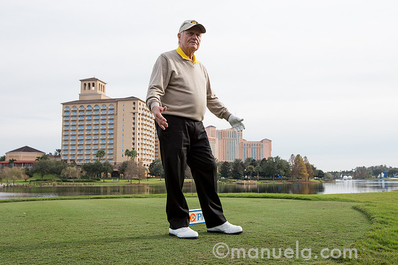 Jack Nicklaus on the 18th tee