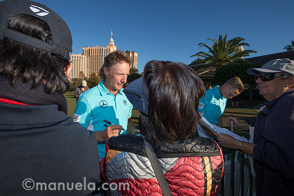 Bernhard and Jason Langer signing autographs