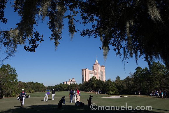 Team Cink and Love on 1st Green