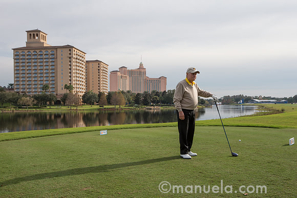 Jack Nicklaus on the 18th tee